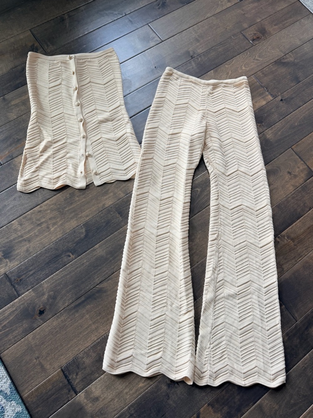 DEVON WINDSOR Timmy Pant Cream Tiffany Top set Small - Picture 3 of 4